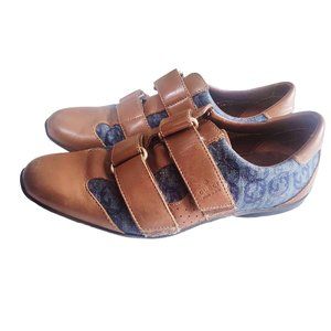 Gucci Shoes Leather Velcro Blue Denim Logo